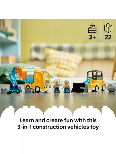 Lego Duplo 10475 3 In 1 Construction Vehicles