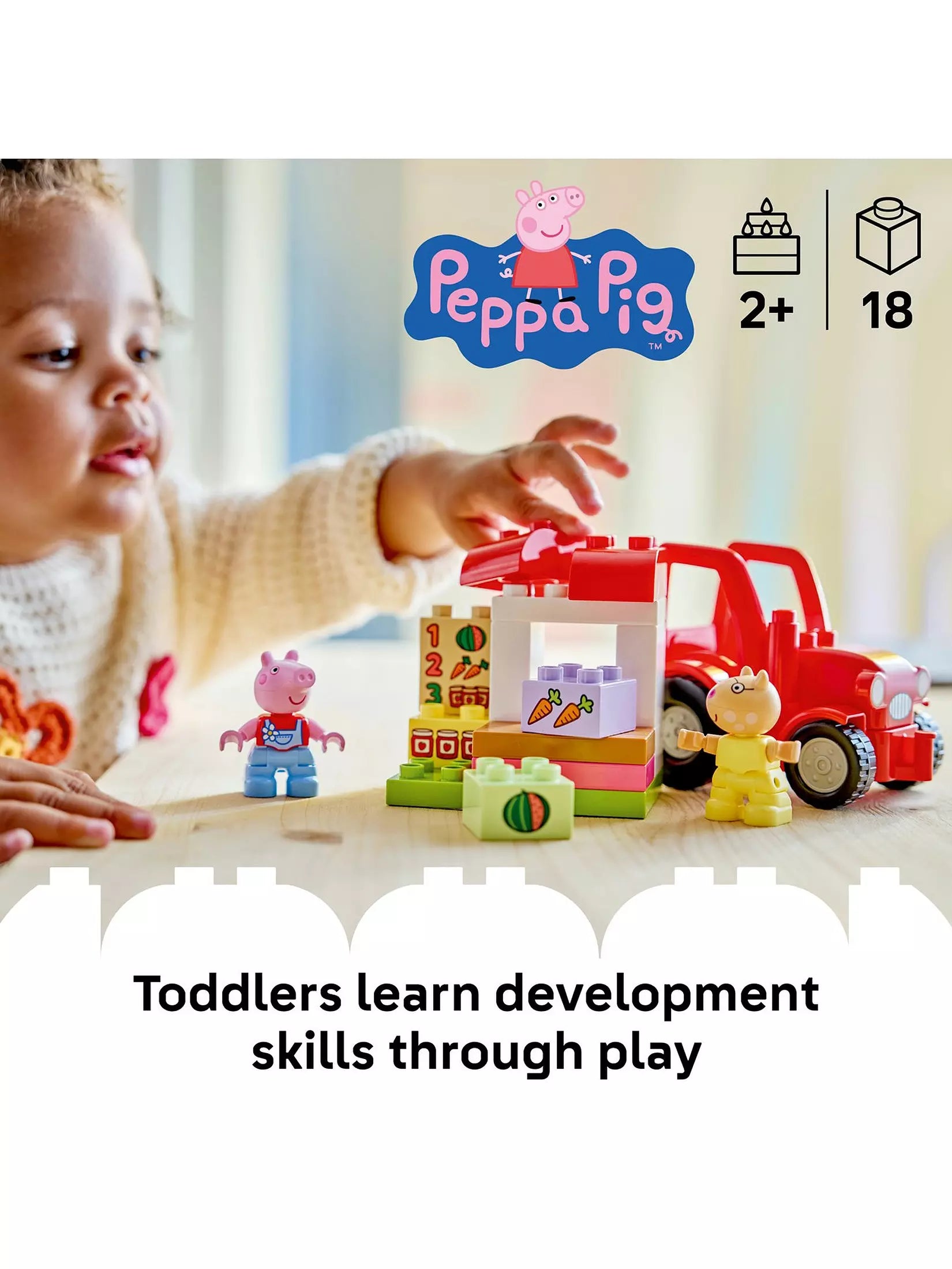 Lego Duplo 10468 Peppa Pig Tractor And Market