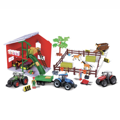 Burago Farmland Horse Stable Playset 1:50