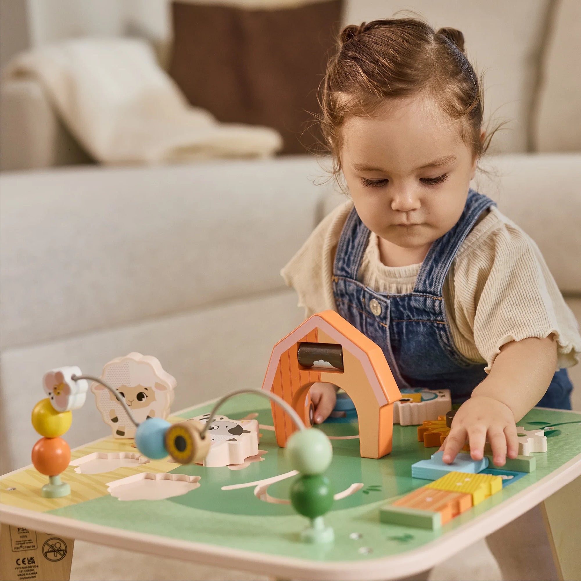 Tiny Love Farmers Funday Wooden Activity Table Infant Toy