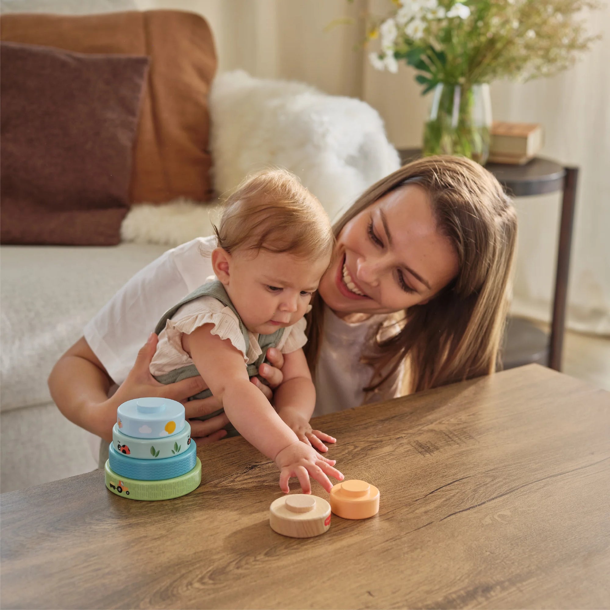 Tiny Love Wooden Stacking Tower Infant Toy