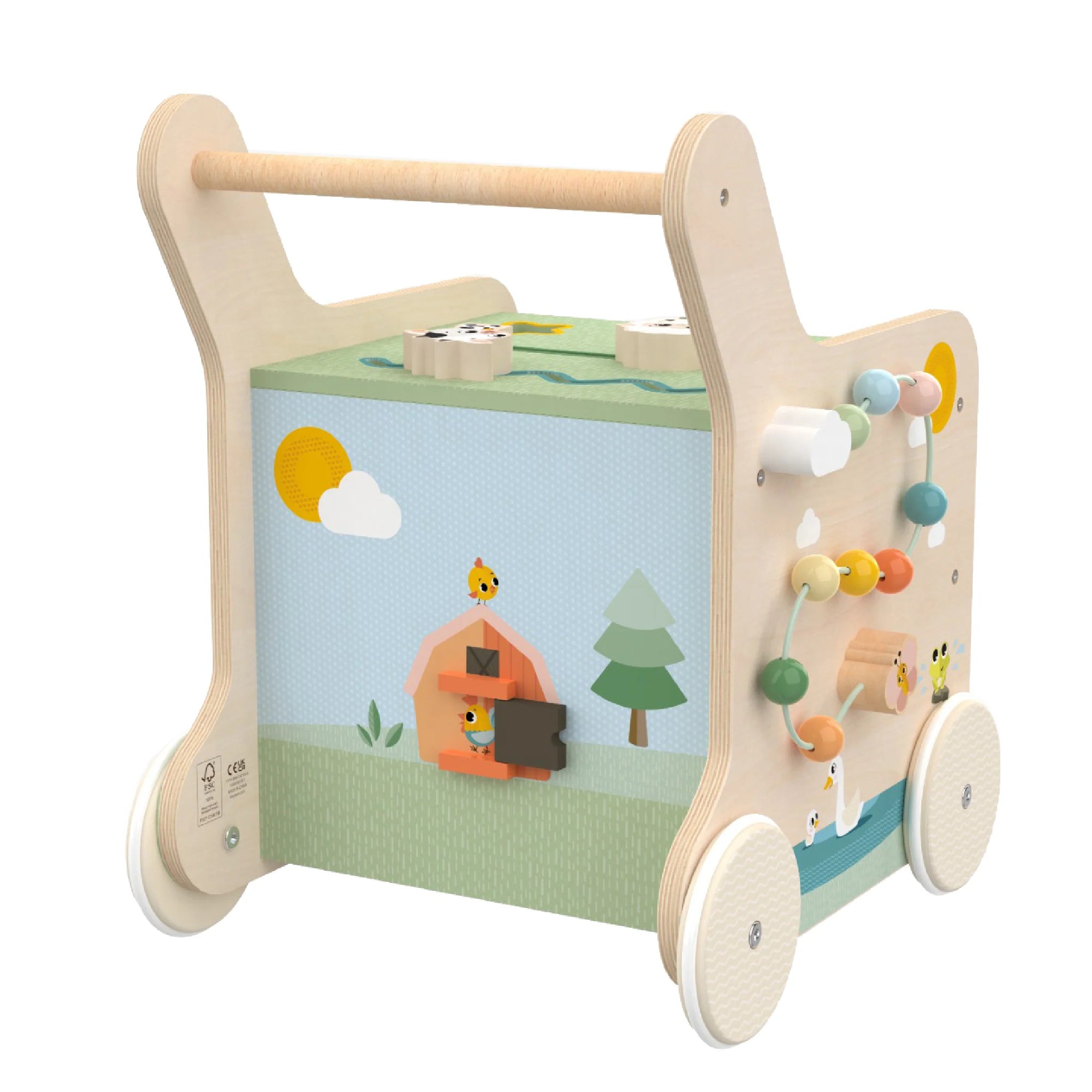 Tiny Love Push And Play Wooden Walk Behind Walker Infant Toy