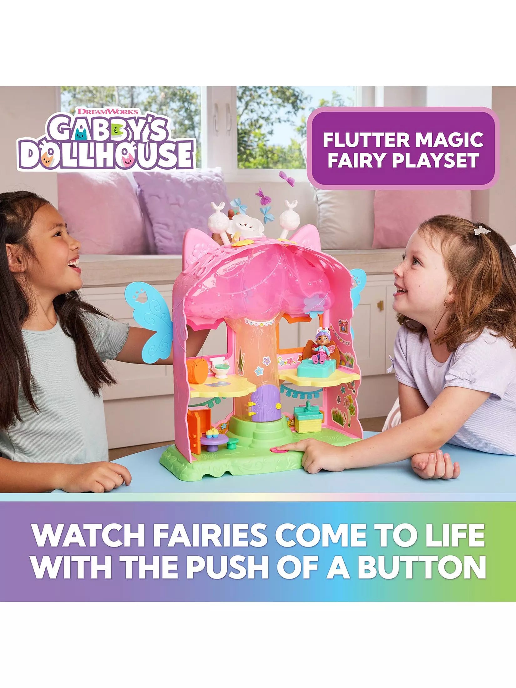 Gabby's Dollhouse Fairylandia Flutter Magic Fairy Playset