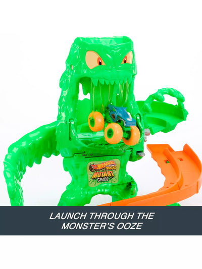 Hot Wheels Monster Trucks Mutant Chaos Monster Takedown Track Set