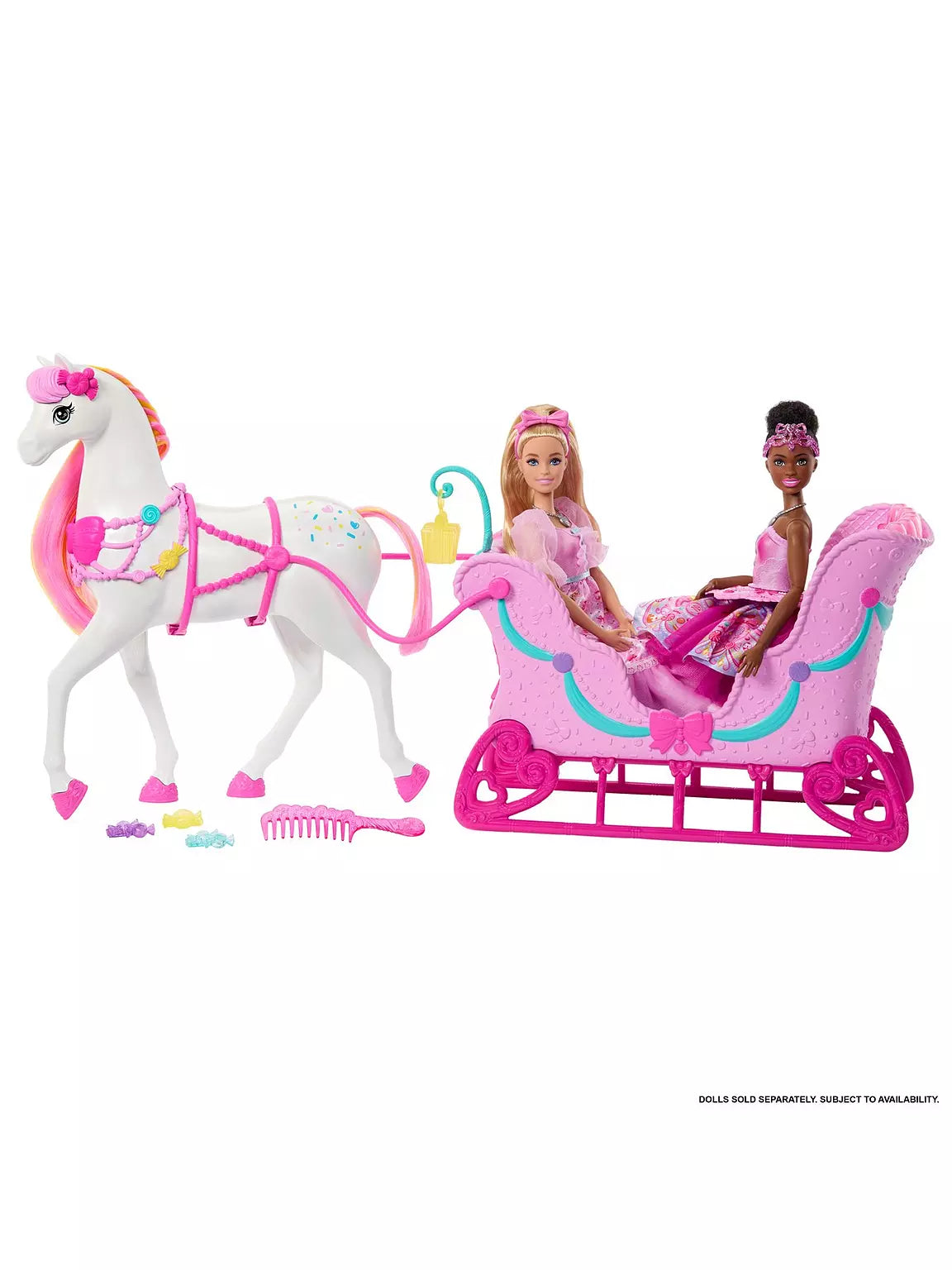Barbie Nutcracker Land Of Sweets Horse And Sled Playset