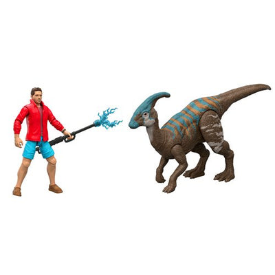 Jurassic World Parasaurolophus Dinosaur With Reuben Delgado Figure