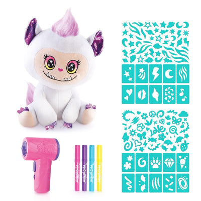 Airbrush Plush Cutie Monster Colour Wash And Repeat Playset