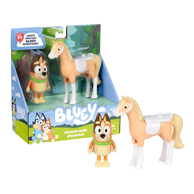 Bluey Dragon Mum Figure With Horse