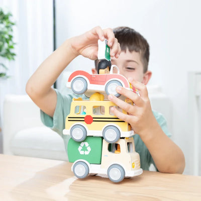 Melissa & Doug Cherrylane Wooden Toy Vehicles And Play Figures