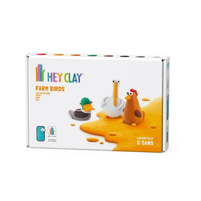 Hey Clay Sculpting Clay Farm Birds 6 Can Set