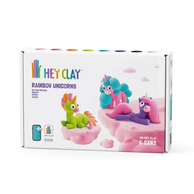 Hey Clay Sculpting Clay Rainbow Unicorns 6 Can Set
