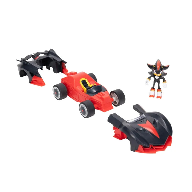Sonic The Hedgehog Rev It Racers Vehicle and Figure Shawdow And Dark Reaper