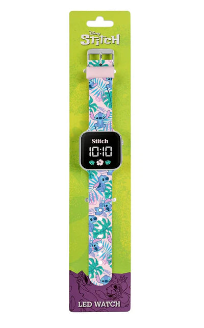 Disney Stitch LED Watch Pink Strap