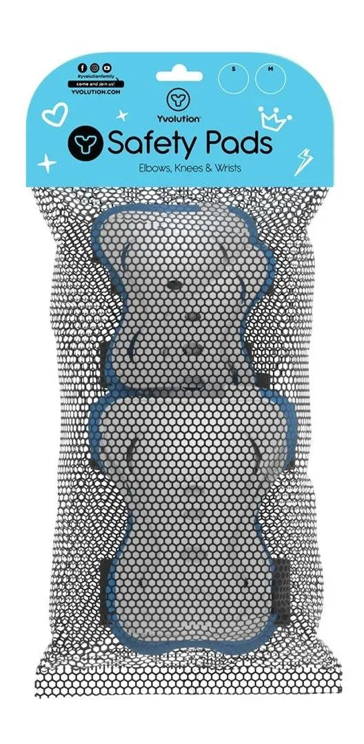 Yvolution Safety Pads - Elbows- Knees - Wrists - Blue
