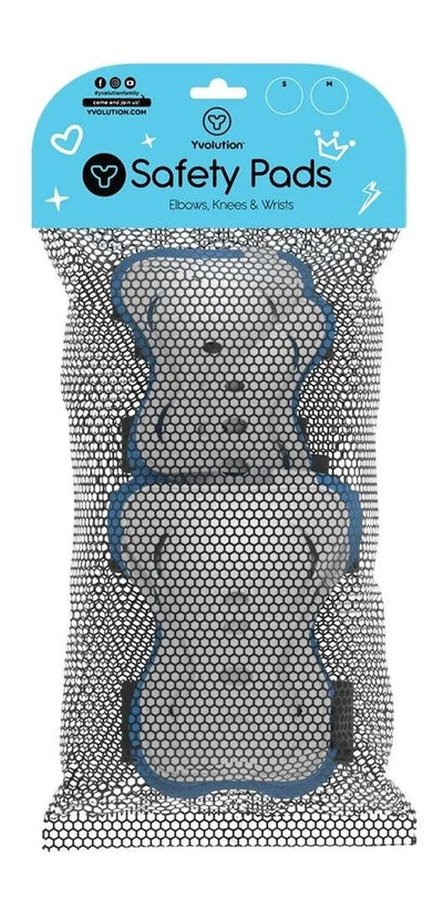 Yvolution Safety Pads - Elbows- Knees - Wrists - Blue