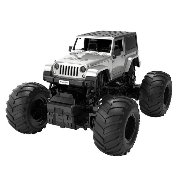 Jeep Wrangler Remote Control Crab Stunt Off Road Monster Truck 1:14 Grey
