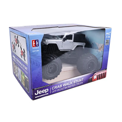 Jeep Wrangler Remote Control Crab Stunt Off Road Monster Truck 1:14 Grey
