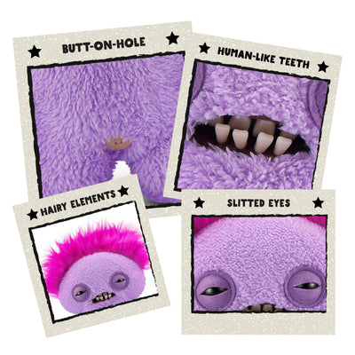 Fuggler Hairy Fuggs 9" Funny Ugly Monster Soft Toy Squidge