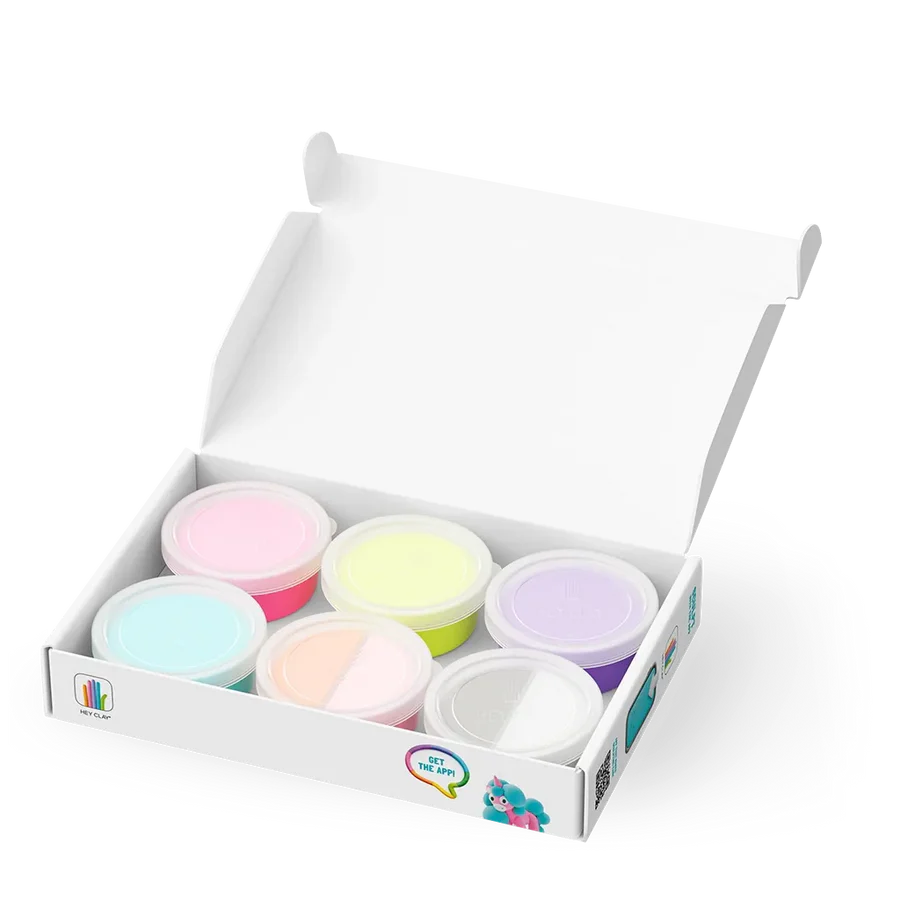 Hey Clay Sculpting Clay Rainbow Unicorns 6 Can Set