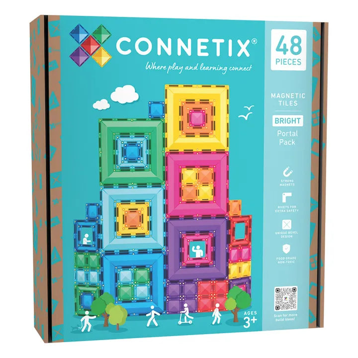 Connetix Magnetic Tiles Bright Portal Pack 48pc