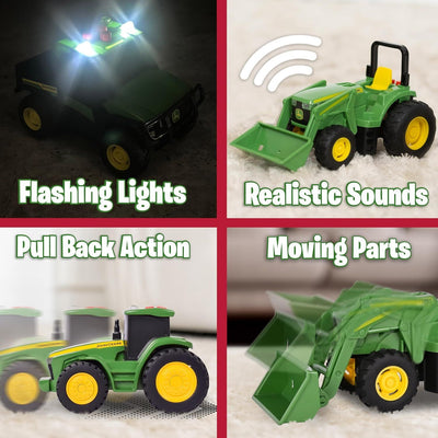 John Deere Farm Mini Vehicles Light And Sound 3 Pack