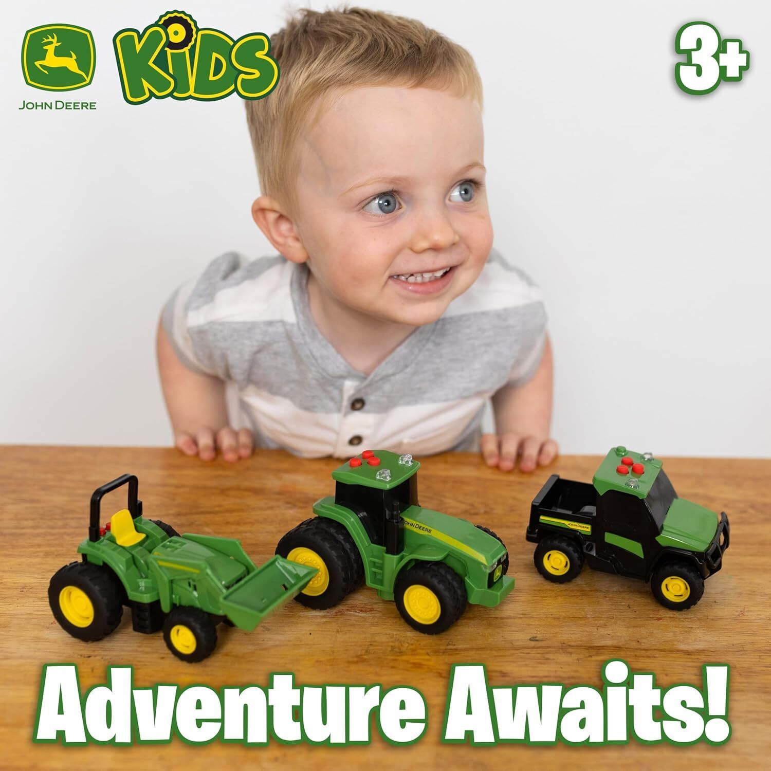 John Deere Farm Mini Vehicles Light And Sound 3 Pack
