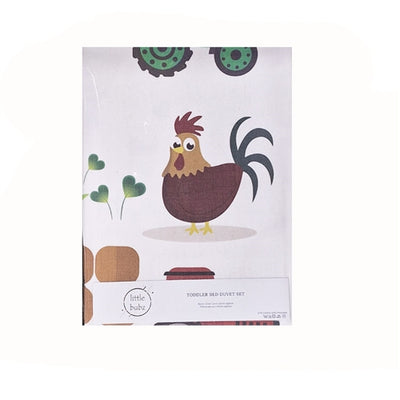 Little Bubz Cot Bed Douvet And Pillow Cover Set 150cm x 120cm Farm