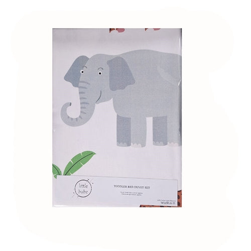 Little Bubz Cot Bed Duvet And Pillow Cover  Set 150cm x 120cm Jungle
