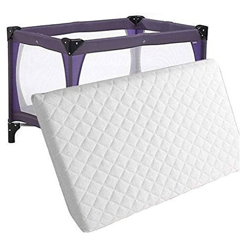 Little Bubz Travel Cot Mattress 66cm x 94cm x 5cm Non Foldable With Dust Mite Proof Cover.