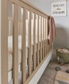 Mamas And Papas Harwell 3 Piece Cot Bed With Dresser And Wardrobe Furniture Set Oak / White