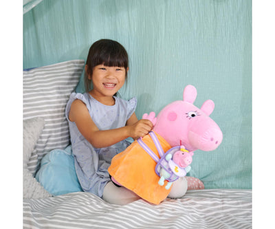 Peppa Pig 35cm Soft Toy Mommy Pig With Evie