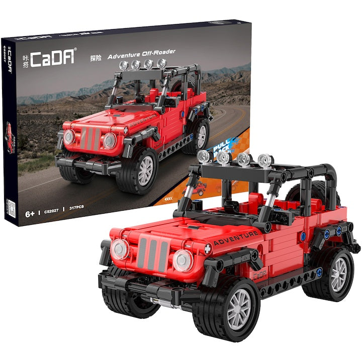 CaDa Off Road Adventurer Jeep With Pull Back Function 317pc Construction Set