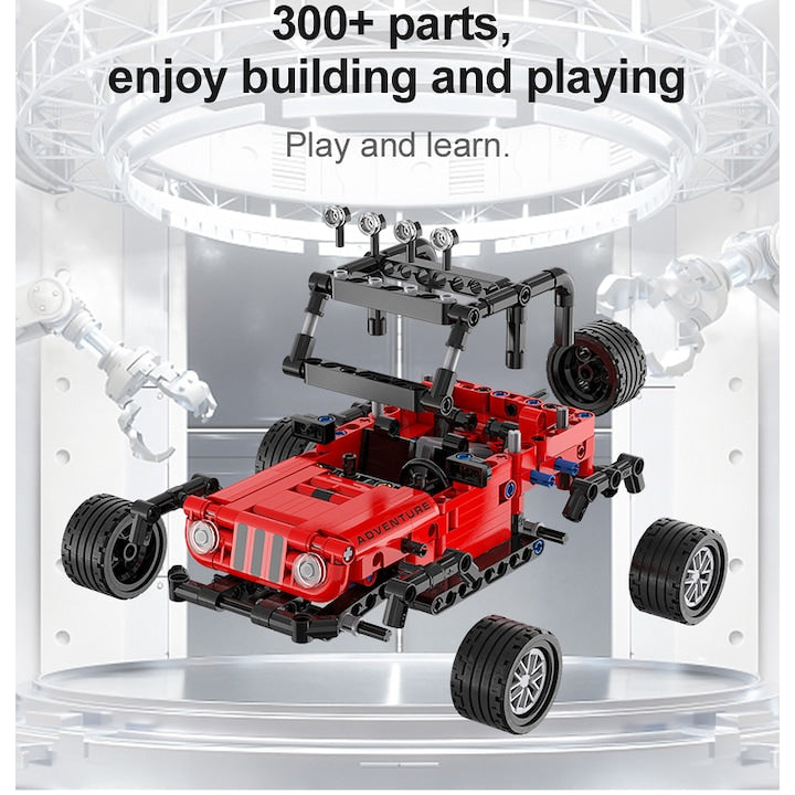 CaDa Off Road Adventurer Jeep With Pull Back Function 317pc Construction Set