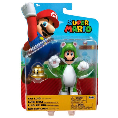 Super Mario 4" Figure Cat Luigi
