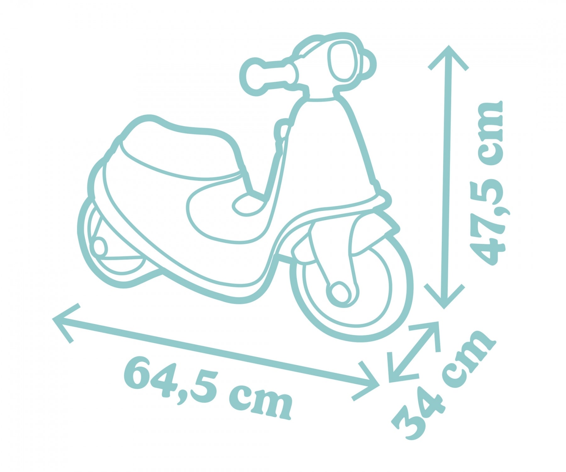 Smoby Ride On Scooter Blue