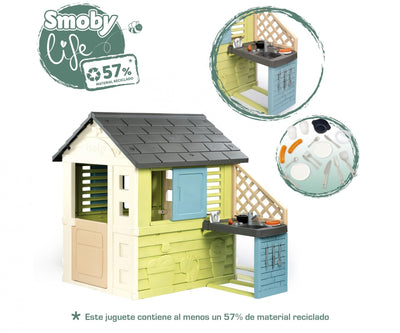 Smoby Life Pretty Playhouse With Kitchen