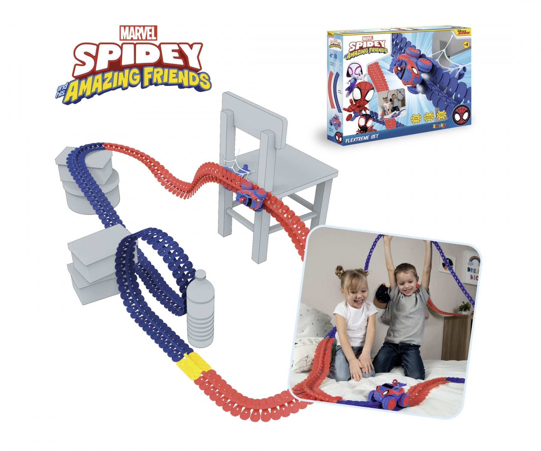 SpiderMan Spidey And His Amazing Friends Spidey Flextreme Discovery Race Track Set