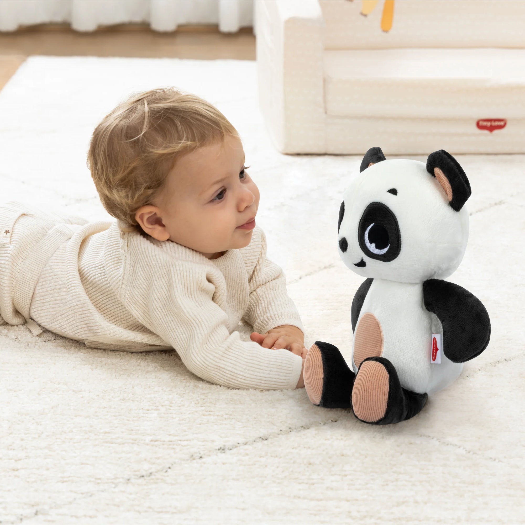 Tiny Love Panda Snuggly Buddy Infant Toy With Soothing Breathing Movement