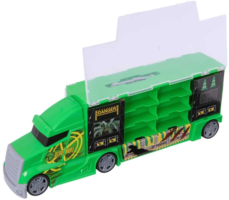 Teamsterz Dinosaur Transporter Truck With 2 Cars And 4 Dinosaurs