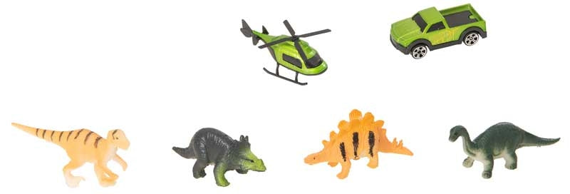 Teamsterz Dinosaur Transporter Truck With 2 Cars And 4 Dinosaurs