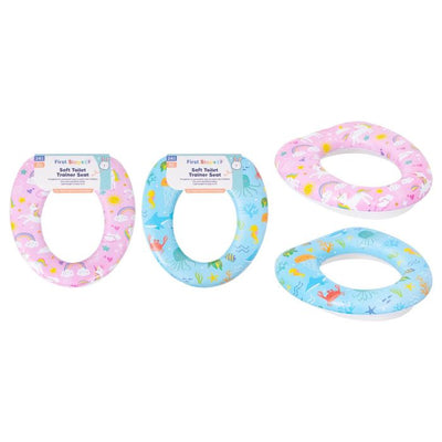 First Steps Soft Toilet Trainer Unicorns Pink / Sea World Blue Assorted