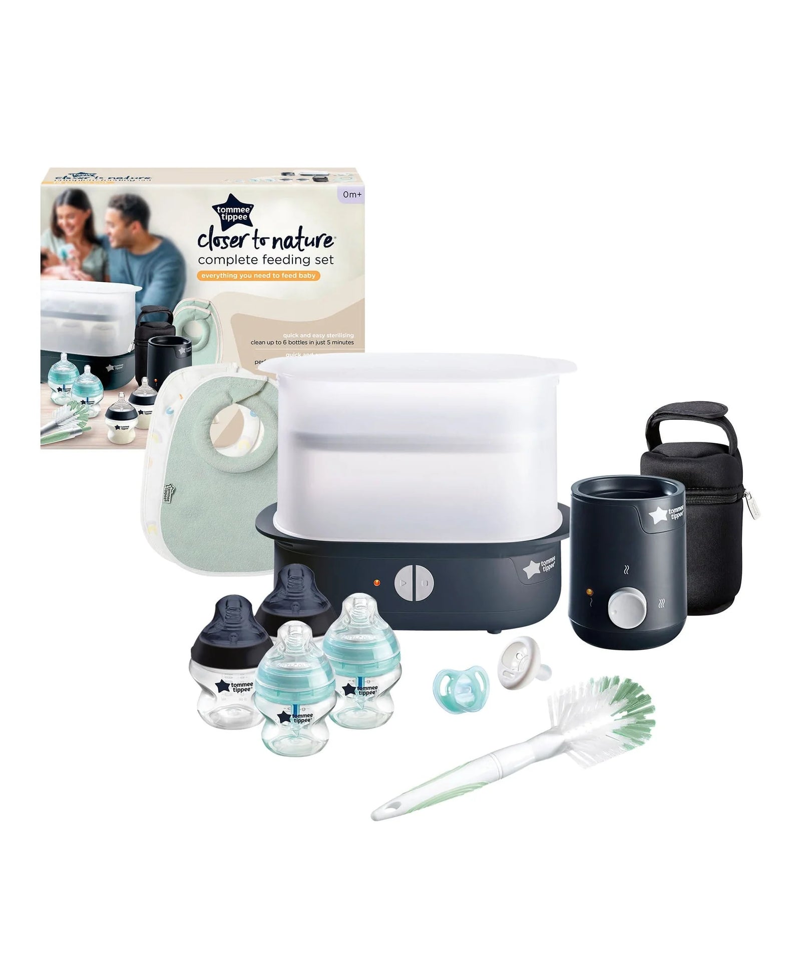 Tommee Tippee Closer To Nature Complete Feeding Set Black