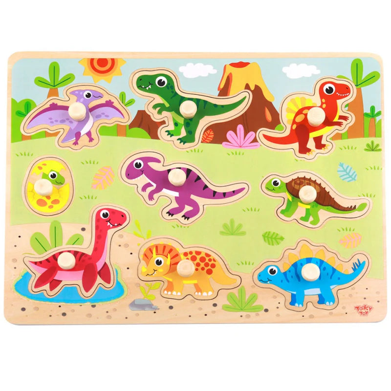 Tooky Toys Wooden Puzzle Dinosaur