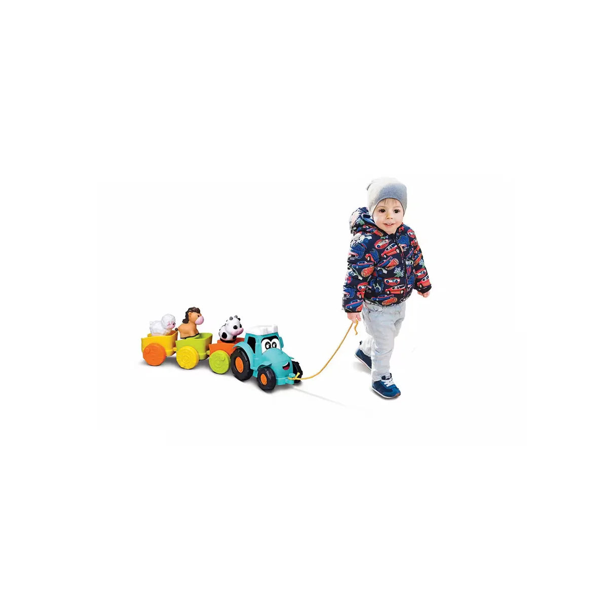 Burago Junior B Pull Along Farm Tractor With Animals