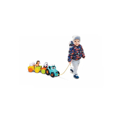 Burago Junior B Pull Along Farm Tractor With Animals