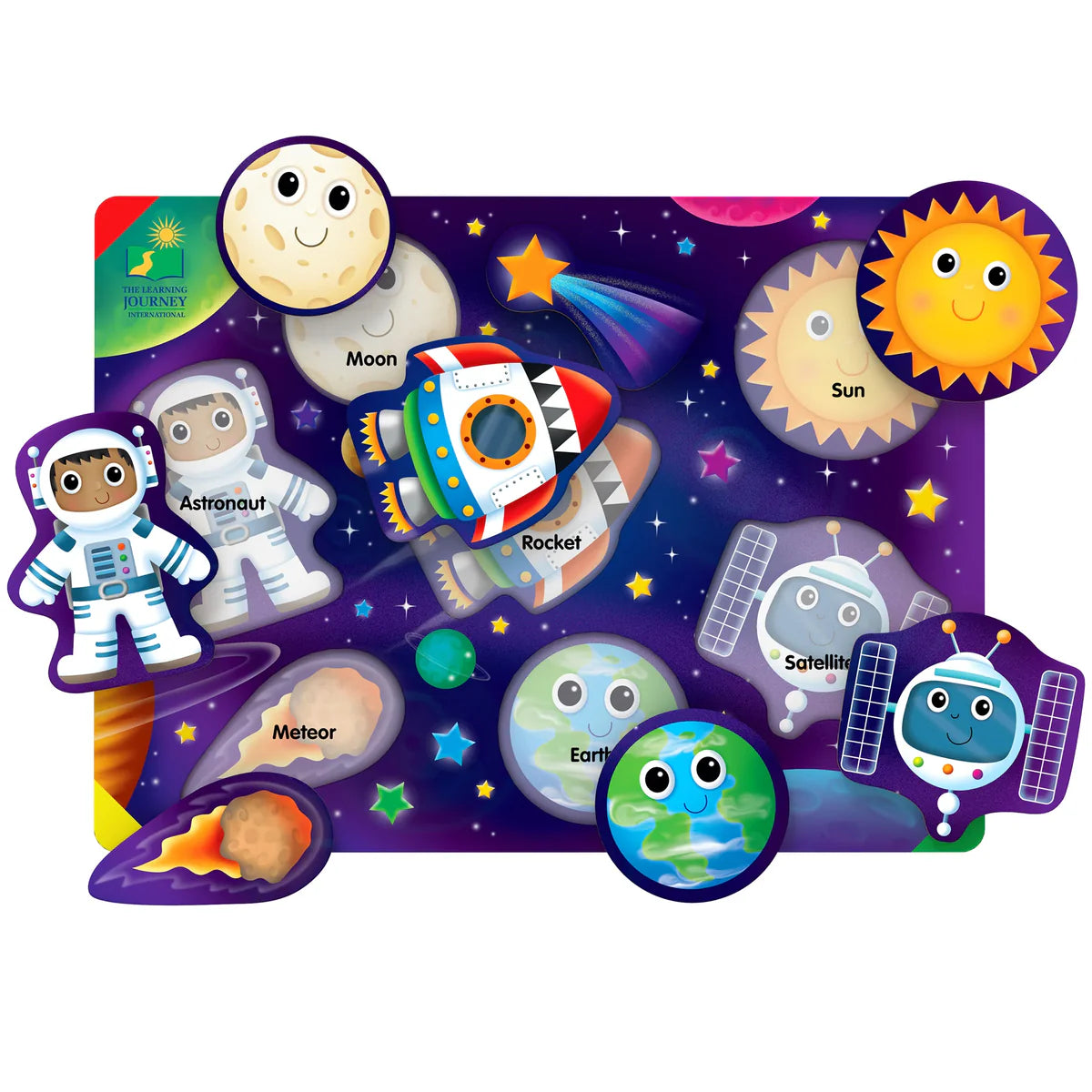 My First Lift And Learn Wooden Jigsaw Puzzle Space