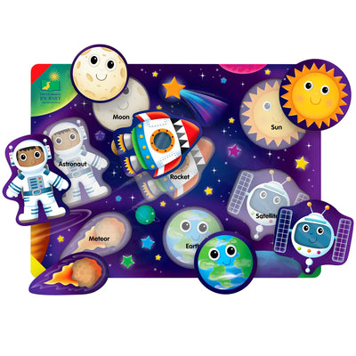 My First Lift And Learn Wooden Jigsaw Puzzle Space