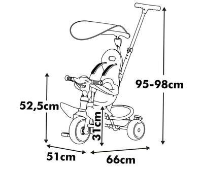 Smoby Baby Balade Infant 3 In 1 Trike Biege