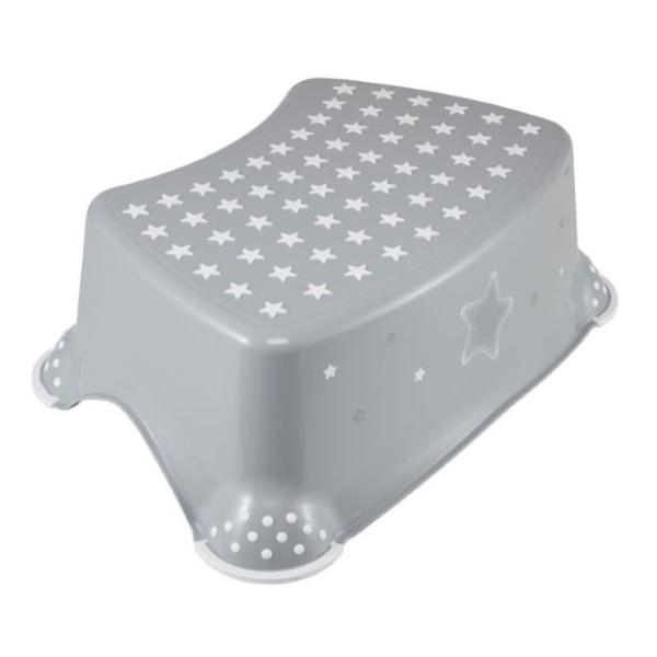 Keeper Step Stool Grey White Stars
