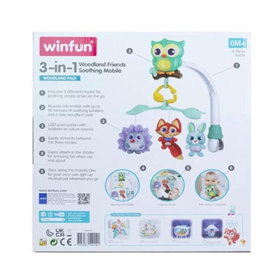 Winfun 3 In 1 Woodlands Friends Soothing Mobile